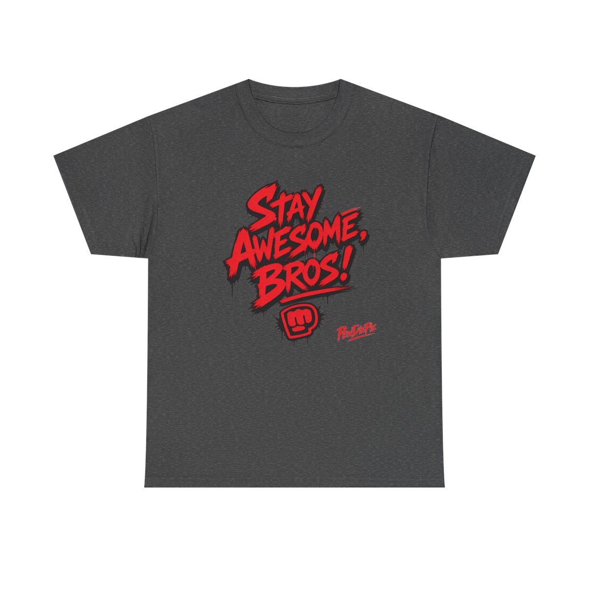 PewDiePie "Stay Awesome, Bros!" Unisex Tee - alternate angle 3, merchandise