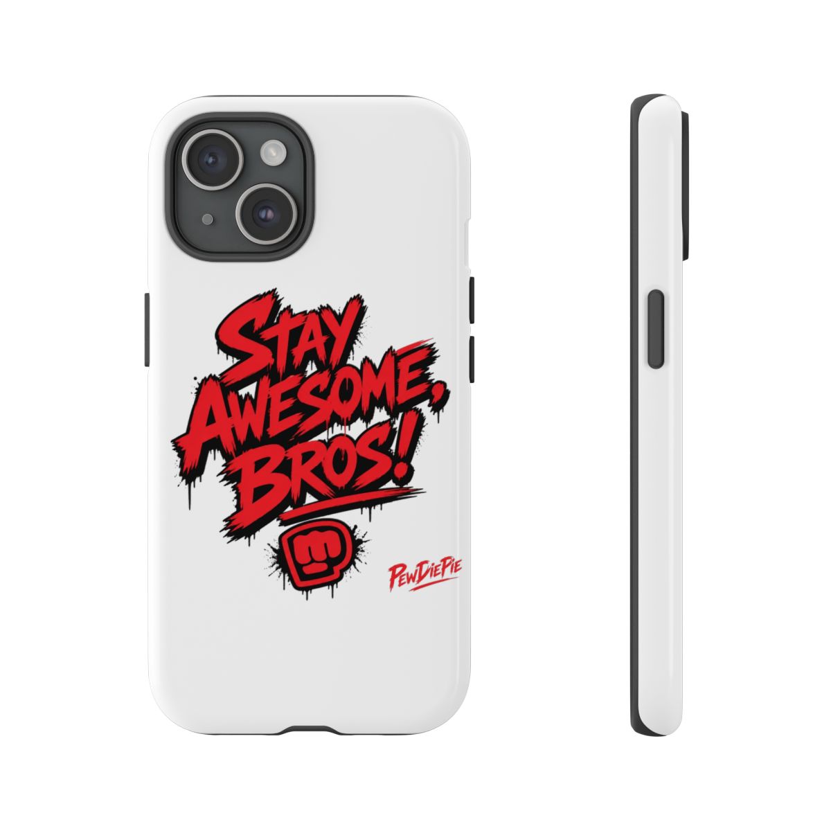 PewDiePie "Stay Awesome, Bros!" Phone Case - alternate angle 4, merchandise