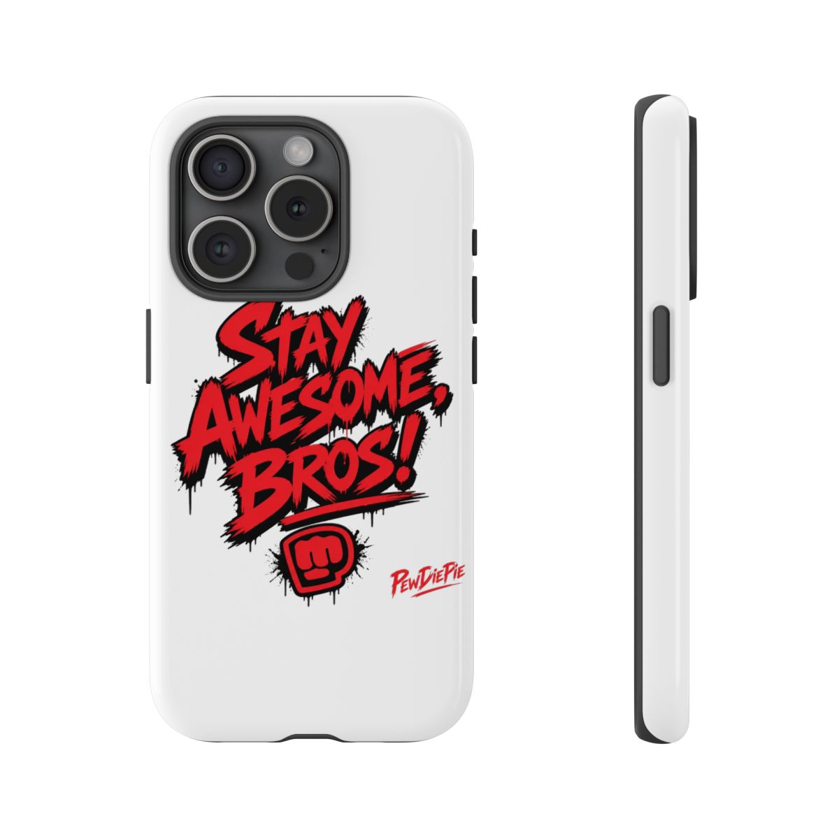 PewDiePie "Stay Awesome, Bros!" Phone Case - alternate angle 5, merchandise