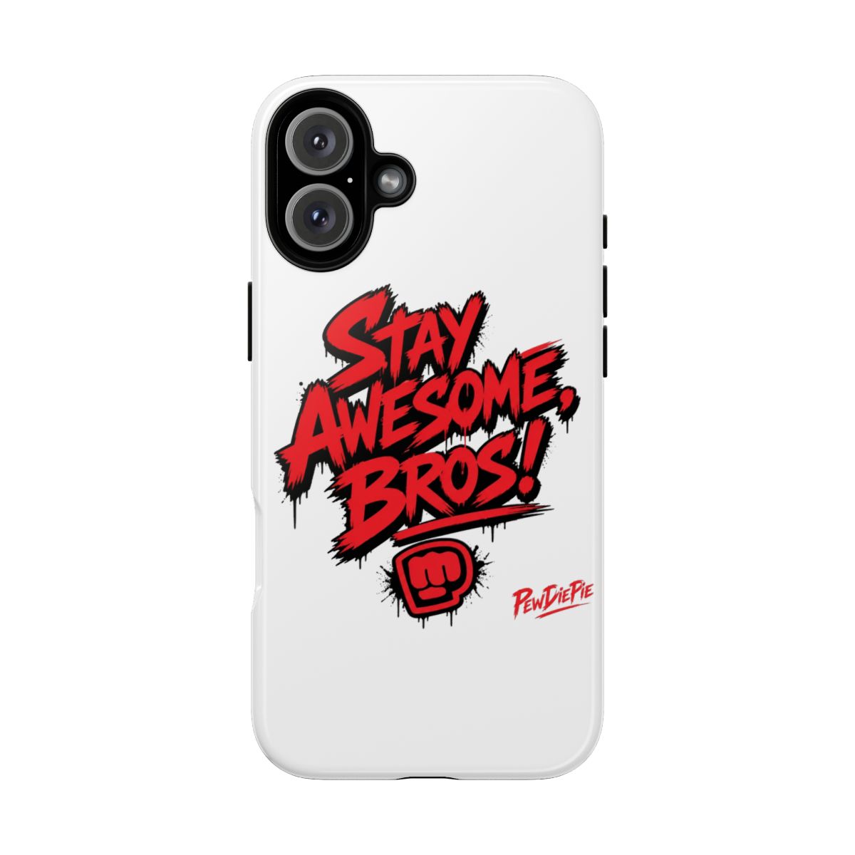 PewDiePie "Stay Awesome, Bros!" Phone Case - alternate angle 3, merchandise