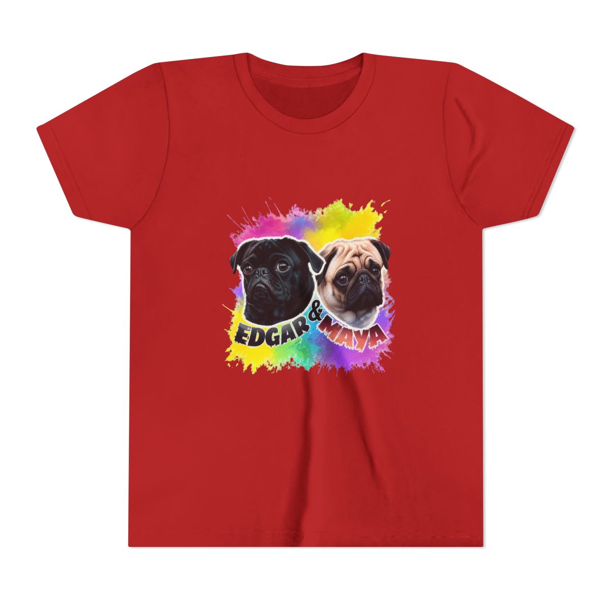 Edgar & Maya PewDiePie Pugs Classic Kids T Shirt 51 - alternate angle 5, merchandise
