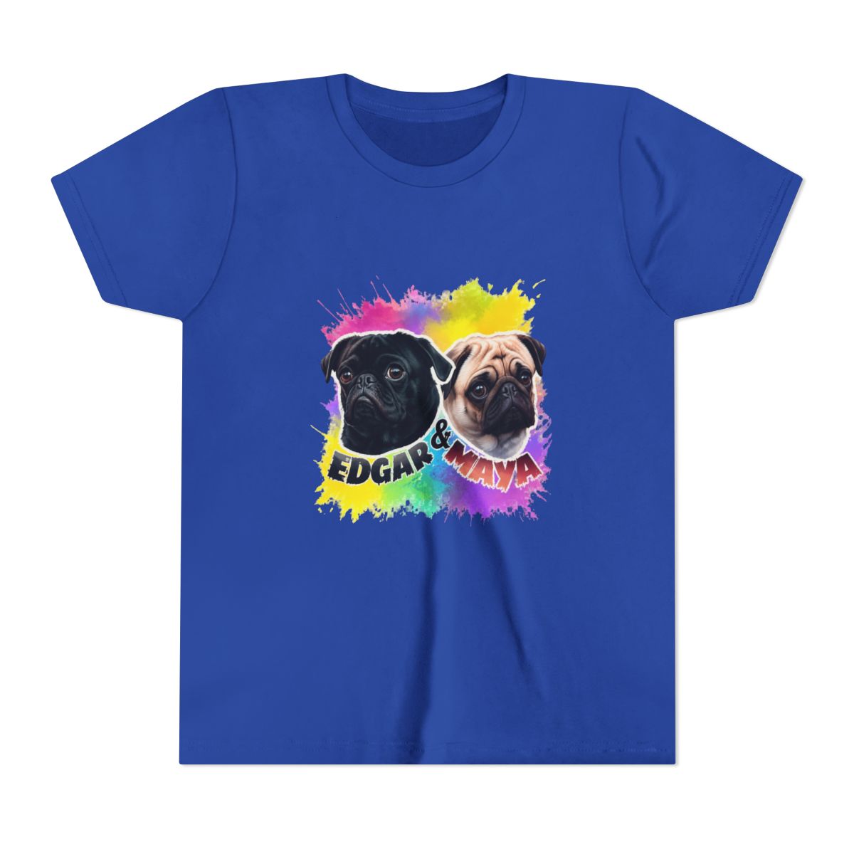 Edgar & Maya PewDiePie Pugs Classic Kids T Shirt 51 - alternate angle 3, merchandise
