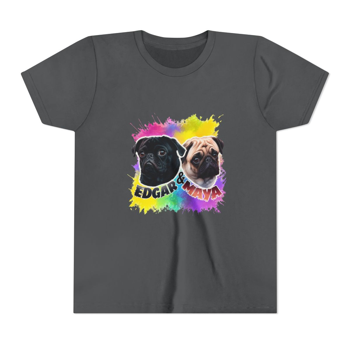 Edgar & Maya PewDiePie Pugs Classic Kids T Shirt 51 - alternate angle 4, merchandise