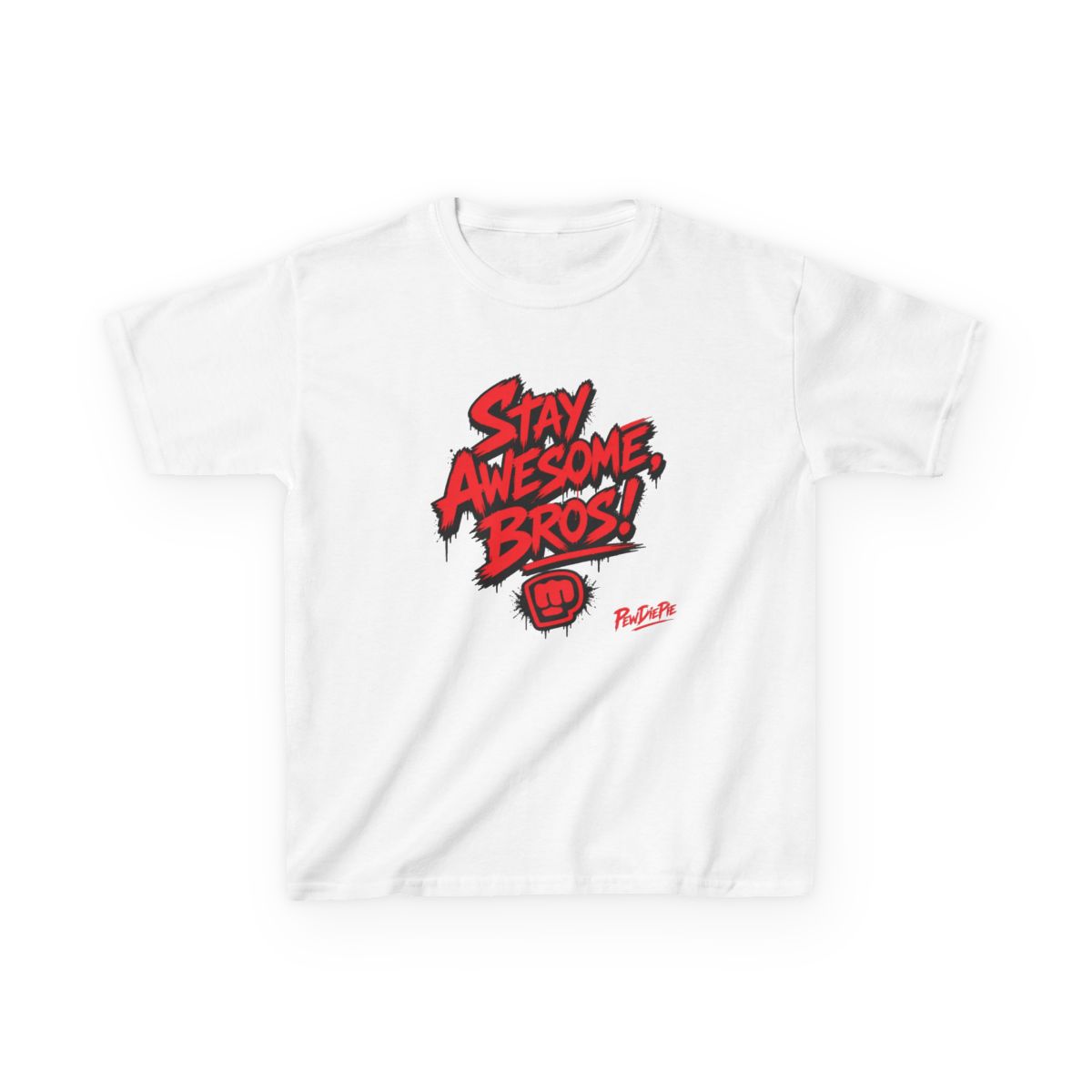 PewDiePie "Stay Awesome, Bros!" Unisex Kids Tee