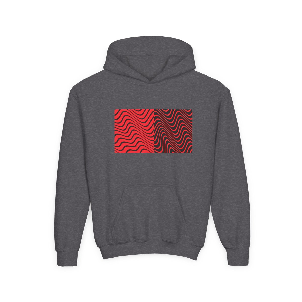 PewDiePie Wavy Pattern Kids Hoodie - alternate angle 3, merchandise