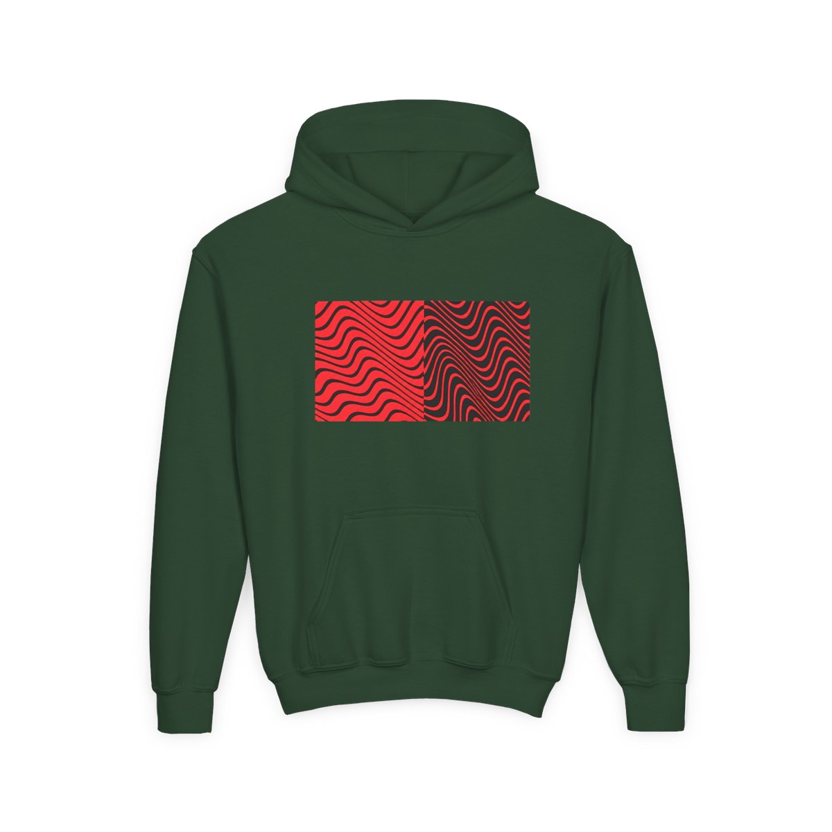PewDiePie Wavy Pattern Kids Hoodie - alternate angle 2, merchandise